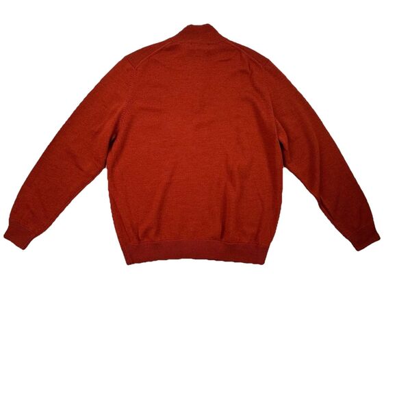 Brooks Brothers Merino Wool 1/4 Zip Sweater Men’s XL Burnt Orange Rust Pullover - Picture 10 of 10